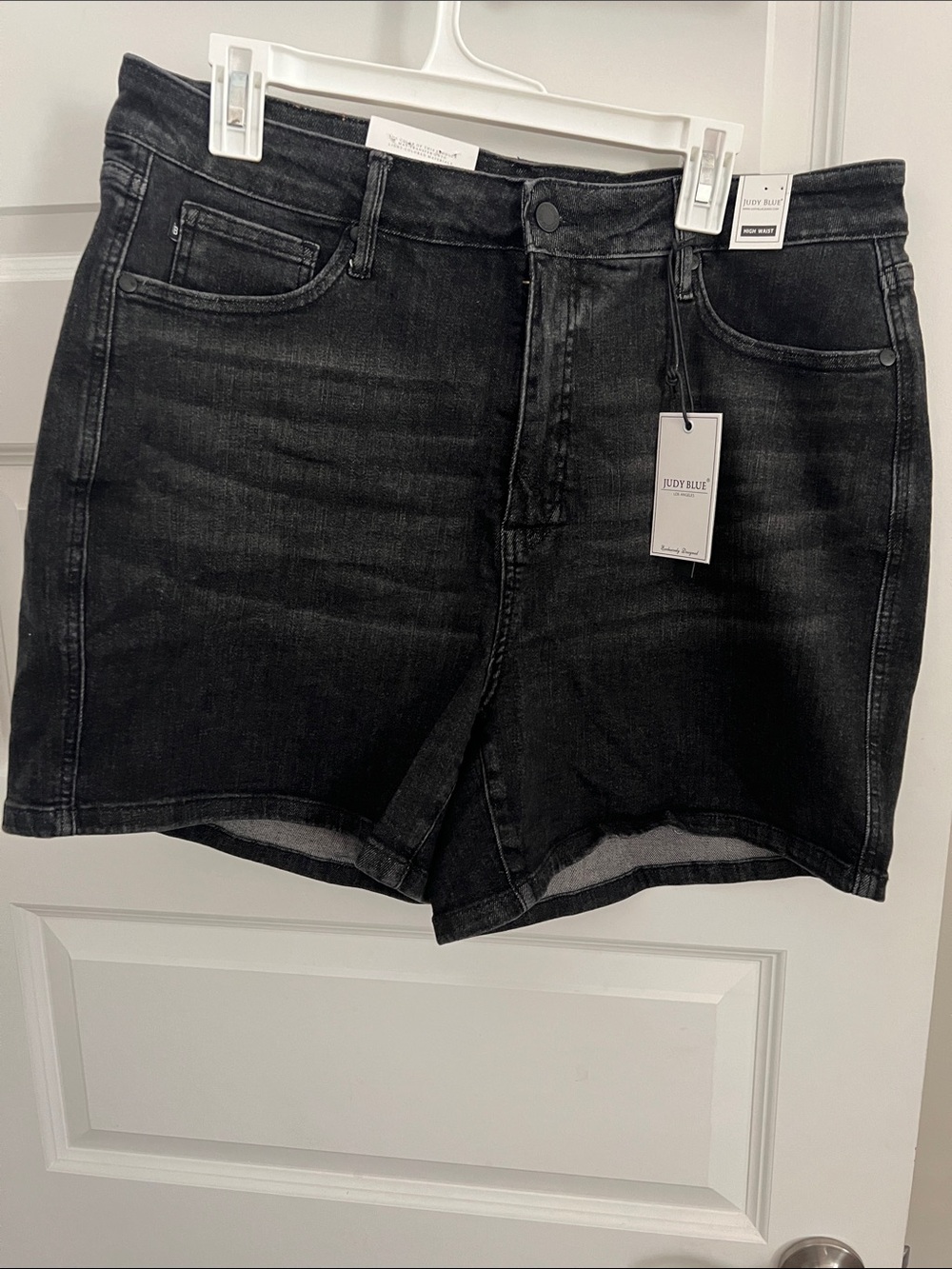 Judy Blue Washed Black High-Rise Denim Shorts 2XL